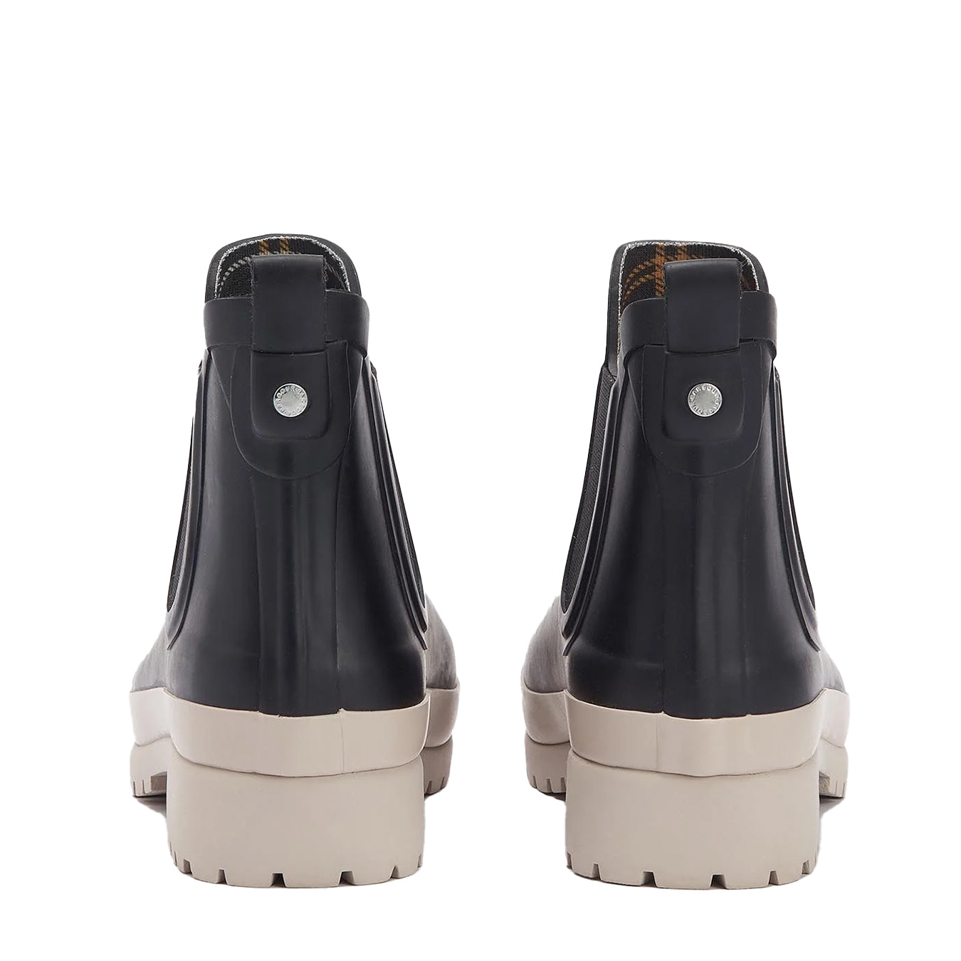 Barbour Womens Mallow Chelsea Welly Black/White Pepper - Parasol Store