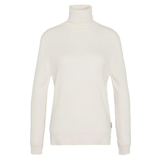 Barbour Womens Pendle Roll Collar Knitted Jumper Ecru / Hessian Tartan - Parasol Store