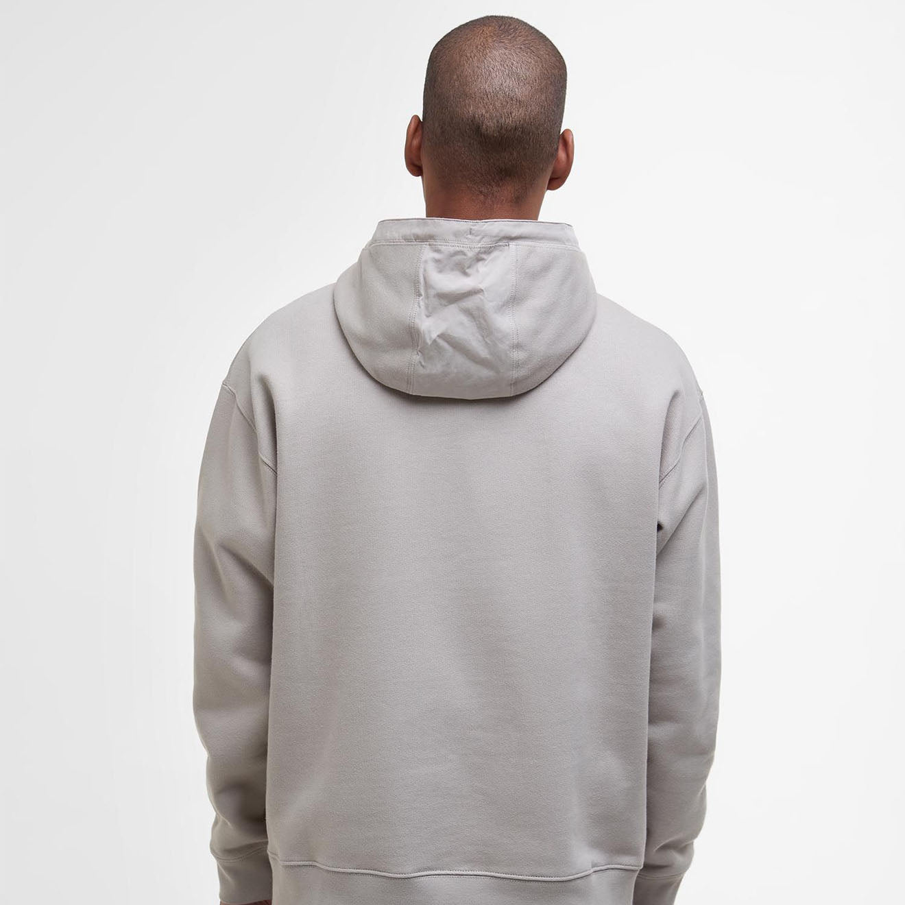Barbour Yalding Hooded Sweatshirt Concrete - Parasol Store