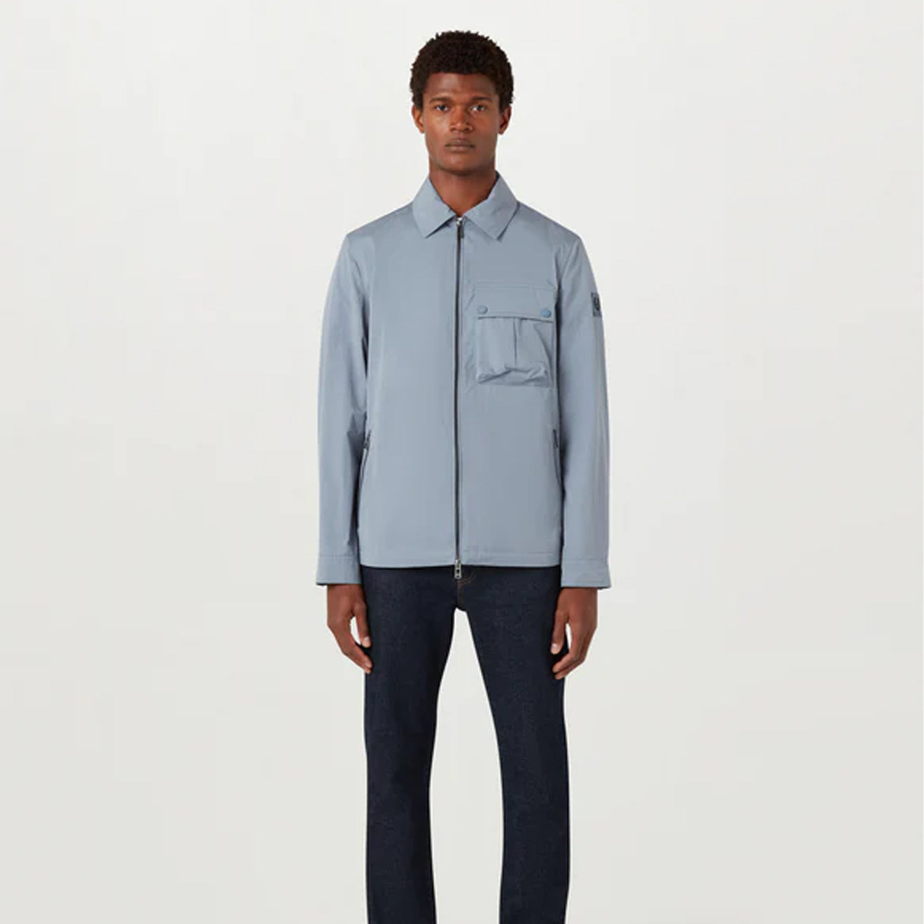 Belstaff Drome Overshirt Blue Flint - Parasol Store