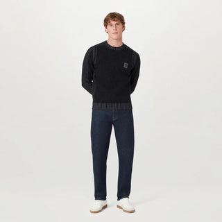Belstaff Seasonal Watch Crewneck Jumper Black / Tornado Grey - Parasol Store