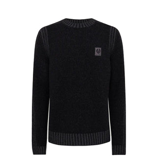 Belstaff Seasonal Watch Crewneck Jumper Black / Tornado Grey - Parasol Store