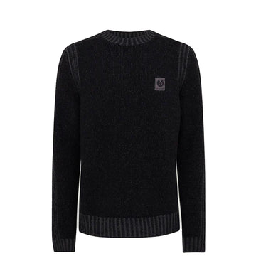 Belstaff Seasonal Watch Crewneck Jumper Black / Tornado Grey - Parasol Store