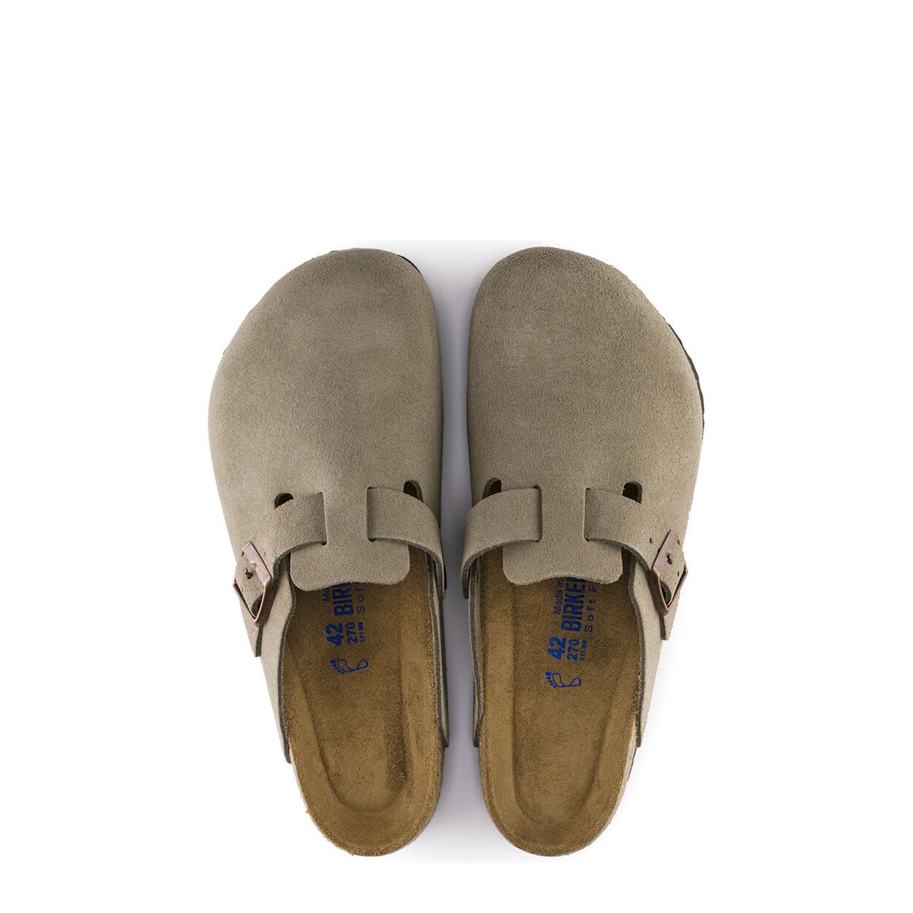 Birkenstock Womens Boston SFB VL Narrow Sandal Taupe - Parasol Store