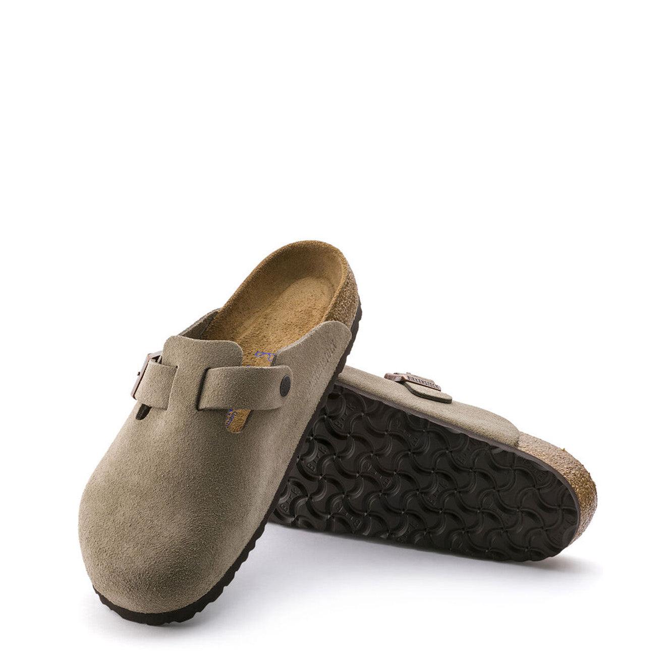 Birkenstock Womens Boston SFB VL Narrow Sandal Taupe - Parasol Store