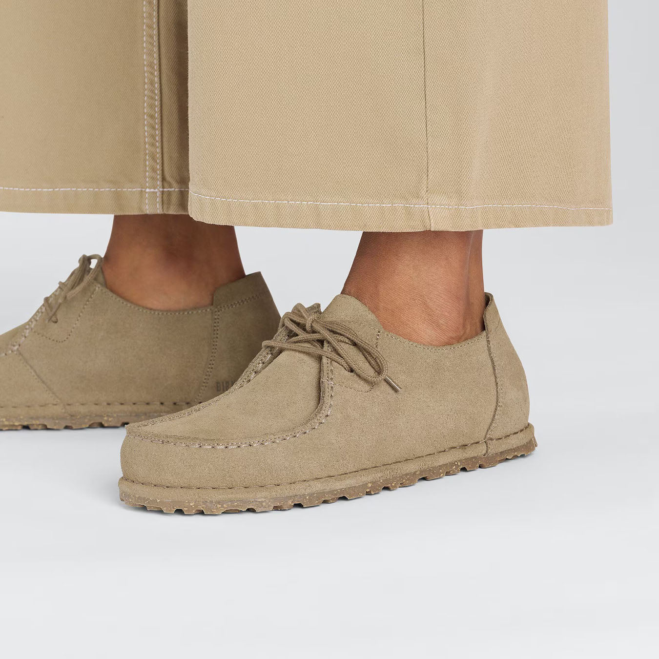 Birkenstock Womens Utti Lace Shoe Gray Taupe - Parasol Store