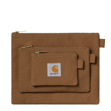 Carhartt WIP Canvas Pouch Set Hamilton Brown - Parasol Store