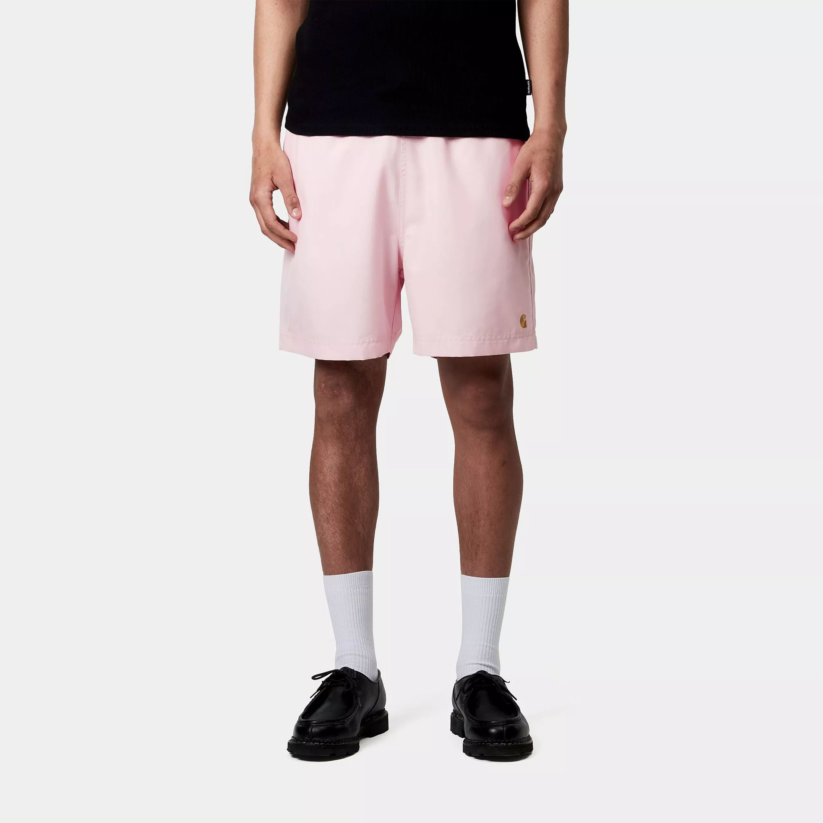 Carhartt WIP Chase Swim Trunks Dusky Pink / Gold