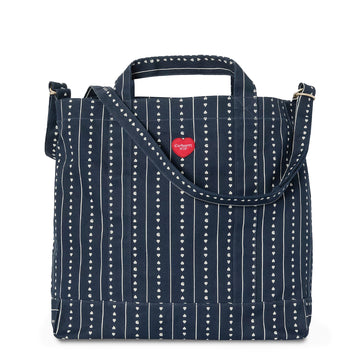Carhartt WIP Drewe Tote Big Heart C Pinstripe / Ink / Natural - Parasol Store