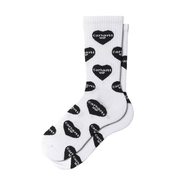 Carhartt WIP Heart Logo Socks Heart Logo Jacquard / White - Parasol Store