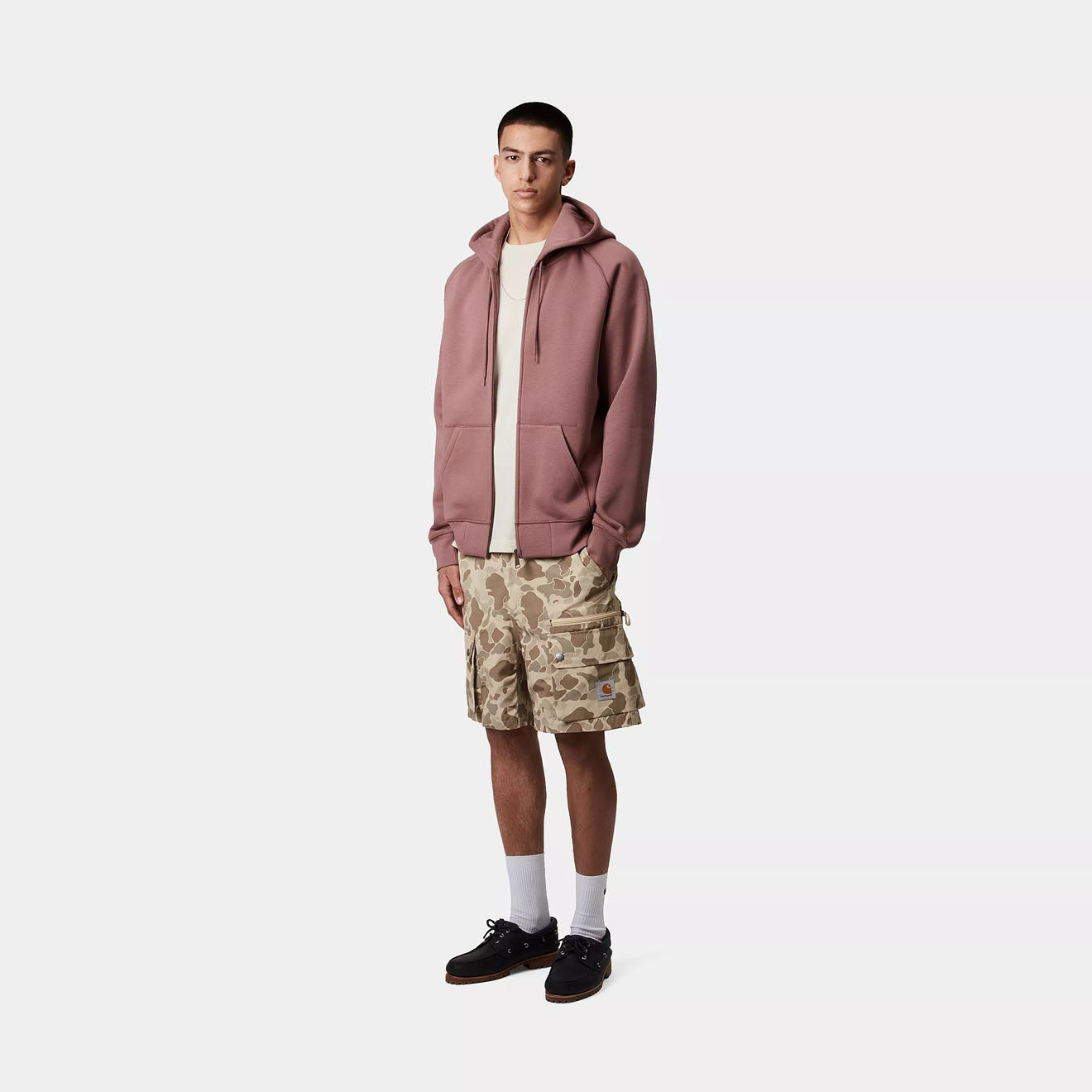 Carhartt WIP Hooded Chase Jacket Dusky Pink / Gold - Parasol Store