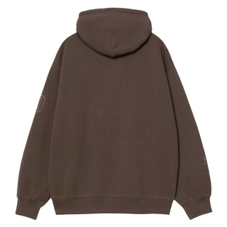 Carhartt WIP Hooded Hackwork Sweat Vitola / Glassy Pink - Parasol Store