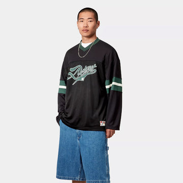 Carhartt WIP L/S Detroit Mesh T-Shirt Black / Conifer / Wax - Parasol Store