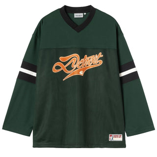 Carhartt WIP L/S Detroit Mesh T-Shirt Conifer / Black / Wax - Parasol Store