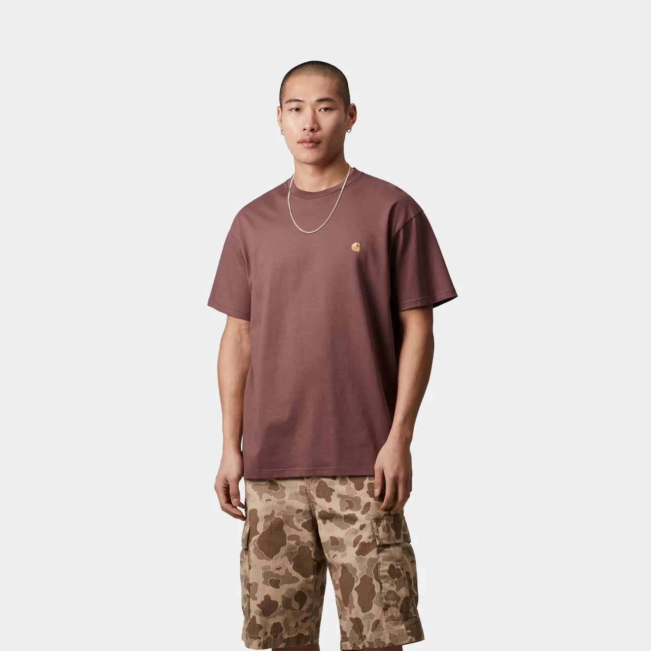 Carhartt WIP S/S Chase T-Shirt Dusky Pink / Gold - Parasol Store