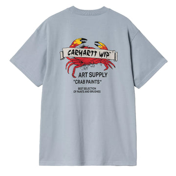 Carhartt WIP S/S Crab Paint T-Shirt Frosted Blue - Parasol Store