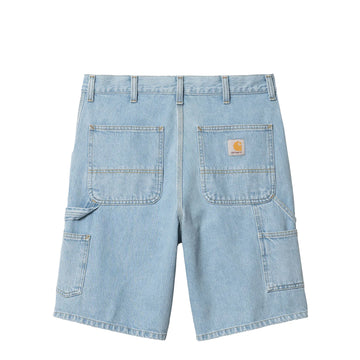 Carhartt WIP Single Knee Short Blue Heavy Stone Bleached - Parasol Store
