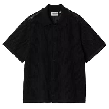 Carhartt WIP We S/S Temple Knit Shirt Black - Parasol Store