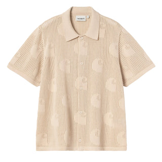 Carhartt WIP We S/S Temple Knit Shirt Fleur De Sel - Parasol Store