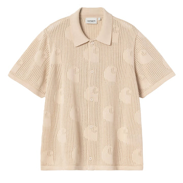 Carhartt WIP We S/S Temple Knit Shirt Fleur De Sel - Parasol Store