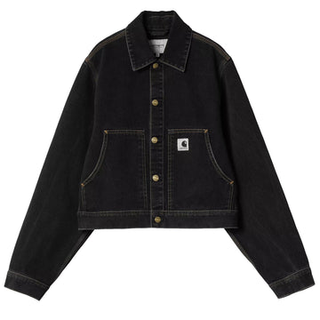 Carhartt WIP Womens Arca jacket Black Stone Washed - Parasol Store