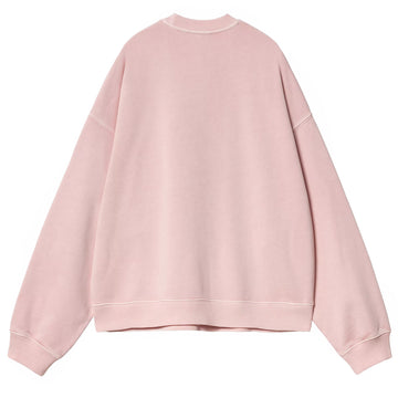 Carhartt WIP Womens Benton Sweat Air Pink Garment Dyed - Parasol Store