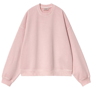 Carhartt WIP Womens Benton Sweat Air Pink Garment Dyed - Parasol Store