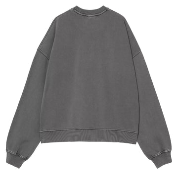 Carhartt WIP Womens Benton Sweat Black Garment Dyed - Parasol Store
