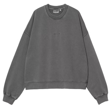 Carhartt WIP Womens Benton Sweat Black Garment Dyed - Parasol Store