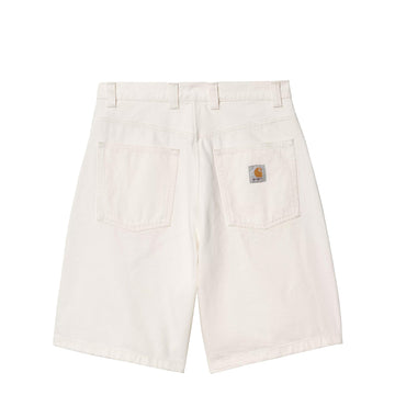 Carhartt WIP Womens Brandon Short White Rinsed - Parasol Store