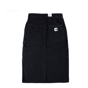 Carhartt WIP Womens Double Knee Skirt Black Stone Washed - Parasol Store