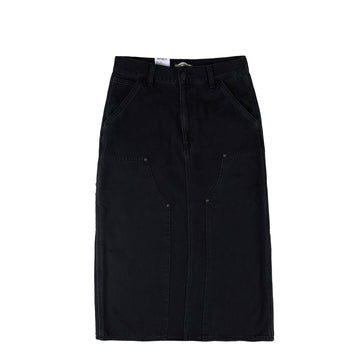 Carhartt WIP Womens Double Knee Skirt Black Stone Washed - Parasol Store