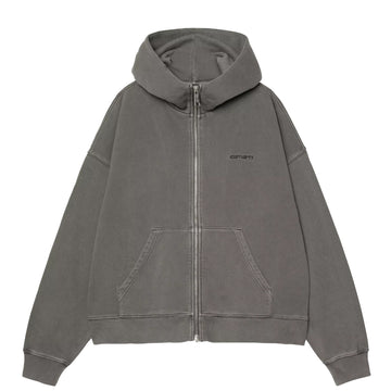Carhartt WIP Womens Hooded Benton Jacket Graphite Garment Dyed - Parasol Store