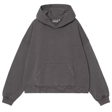 Carhartt WIP Womens Hooded Benton Sweat Black Garment Dyed - Parasol Store
