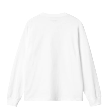 Carhartt WIP Womens L/S Pocket T-Shirt White - Parasol Store
