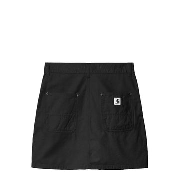 Carhartt WIP Womens Maeve Double Knee Skirt Black Stone Washed - Parasol Store