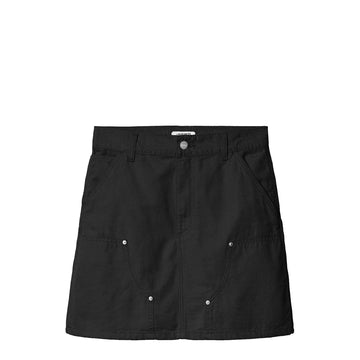 Carhartt WIP Womens Maeve Double Knee Skirt Black Stone Washed - Parasol Store