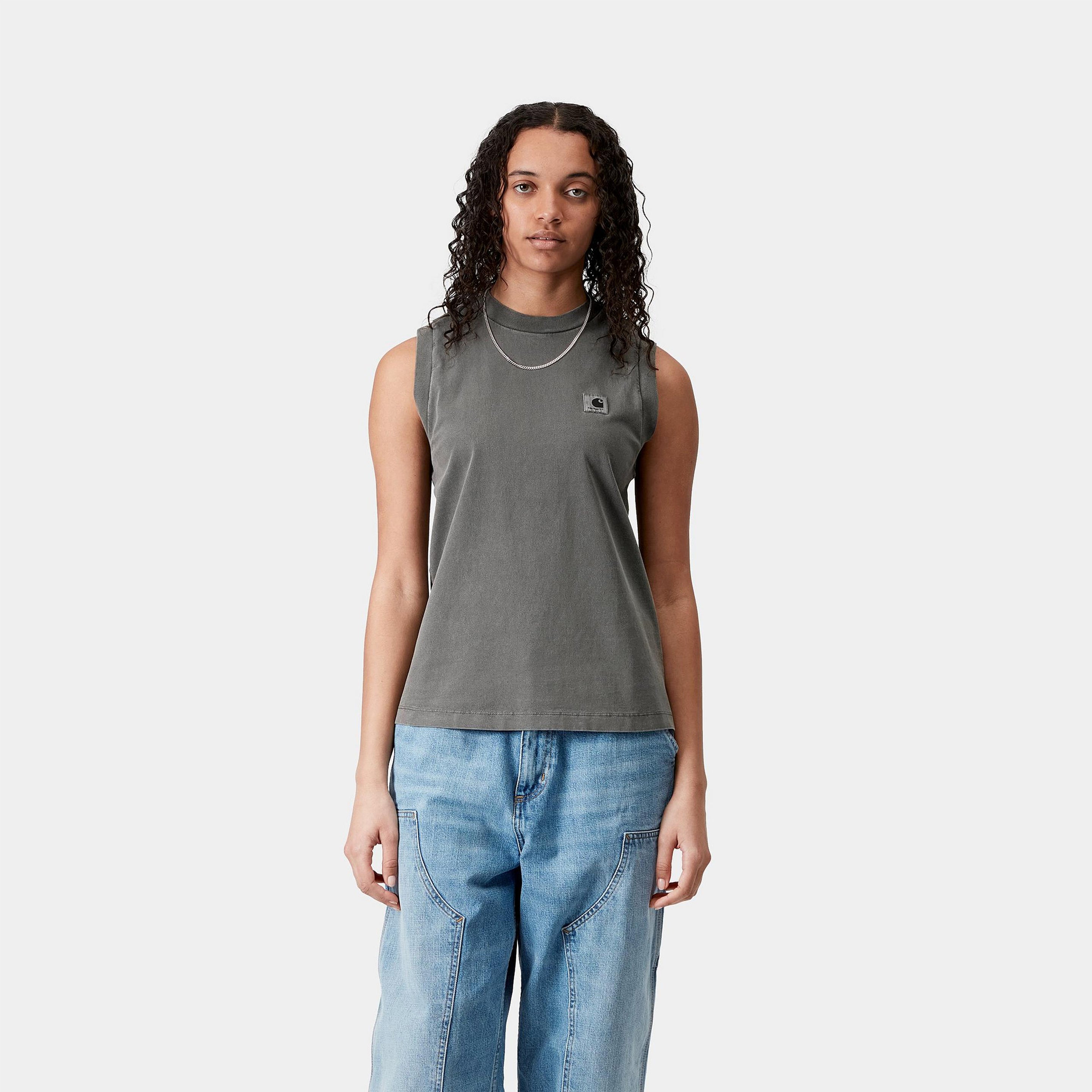 Carhartt WIP Womens Nelson A-Shirt Graphite Garment Dyed