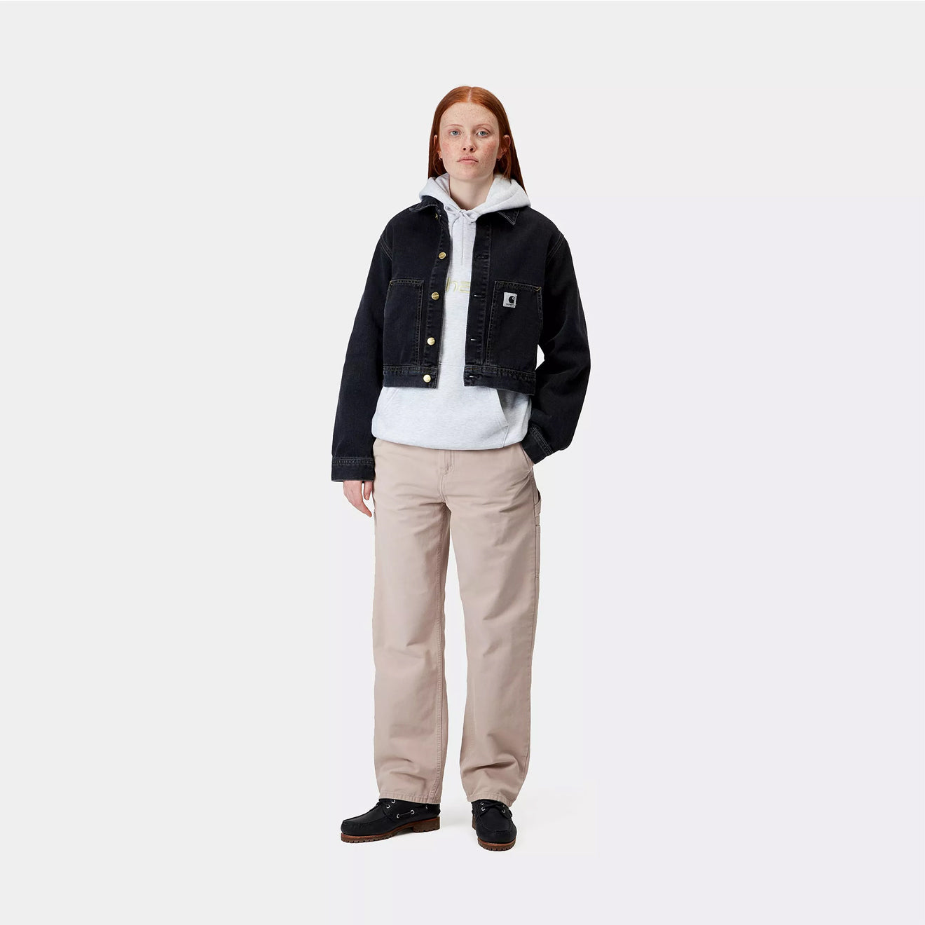 Carhartt WIP Womens Pierce Pant Straight Dusky Beige Stone Canvas - Parasol Store