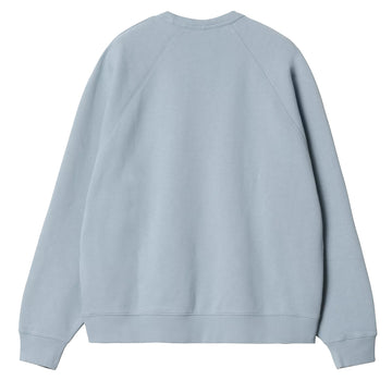 Carhartt WIP Womens Signature Sweat Dusty Ice / White - Parasol Store