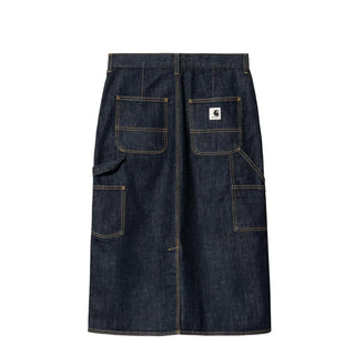 Carhartt WIP Womens Single Knee Skirt Blue Rinsed - Parasol Store