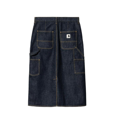 Carhartt WIP Womens Single Knee Skirt Blue Rinsed - Parasol Store