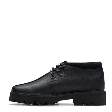 Clarks Originals Trek Hike Shoe Black Leather - Parasol Store