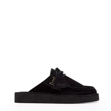 Clarks Originals Womens DSRT Nomad Mule Black Suede - Parasol Store