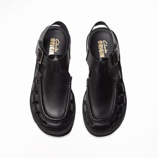 Clarks Originals Womens Meadow Buckle Black Leather - Parasol Store