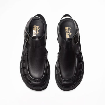 Clarks Originals Womens Meadow Buckle Black Leather - Parasol Store