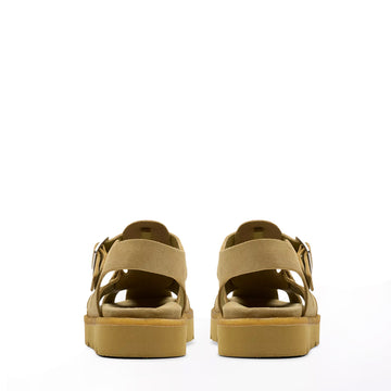 Clarks Originals Womens Meadow Buckle Dark Maple Suede - Parasol Store