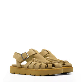 Clarks Originals Womens Meadow Buckle Dark Maple Suede - Parasol Store