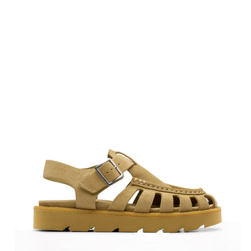 Clarks Originals Womens Meadow Buckle Dark Maple Suede - Parasol Store