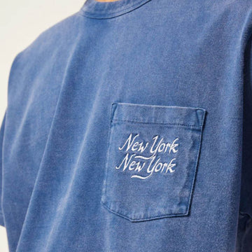 Corridor Organic NY Script Tee Navy - Parasol Store